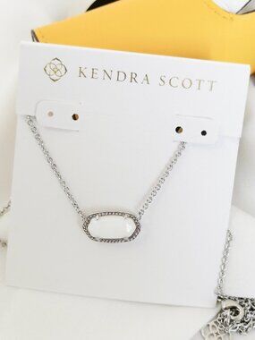 Kendra Scott Elisa White Pearl Silver Necklace | NEW